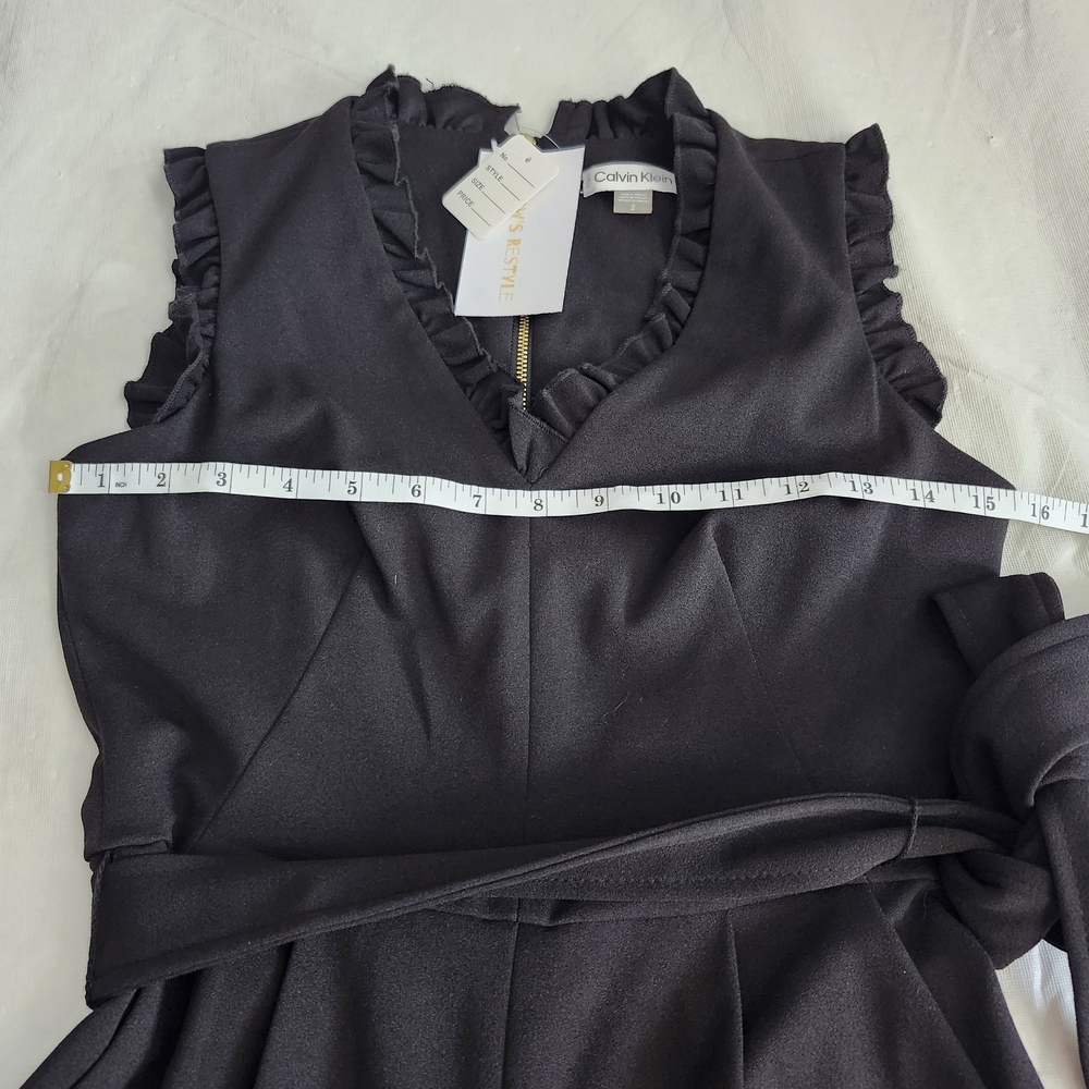 Calvin Klein Black Ruffled Garment - Picture 4 of 8